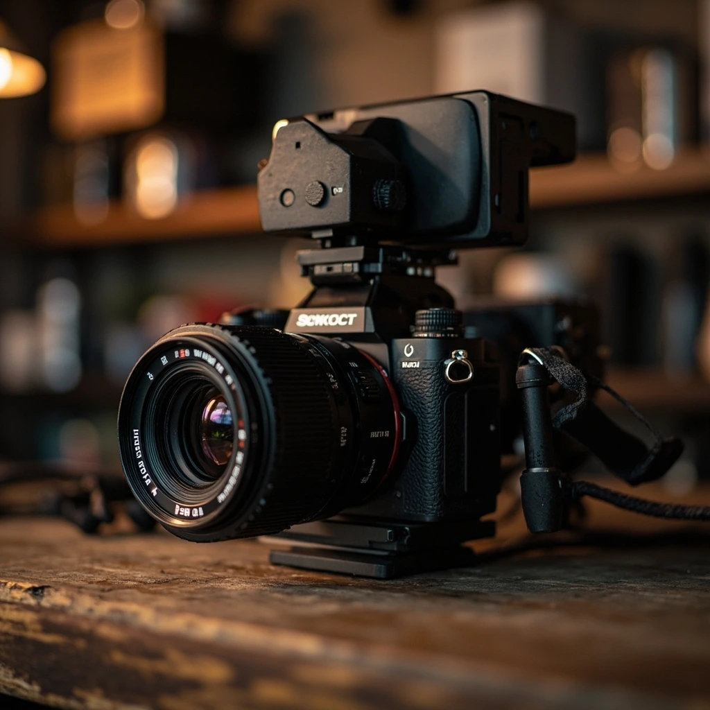 The Indie Cinema Hybrid bundle — Blackmagic Pocket 6K G with cage, follow focus, and monitor.